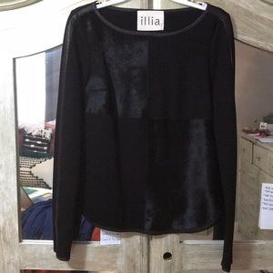 Illia pony hair & leather top! NWOT